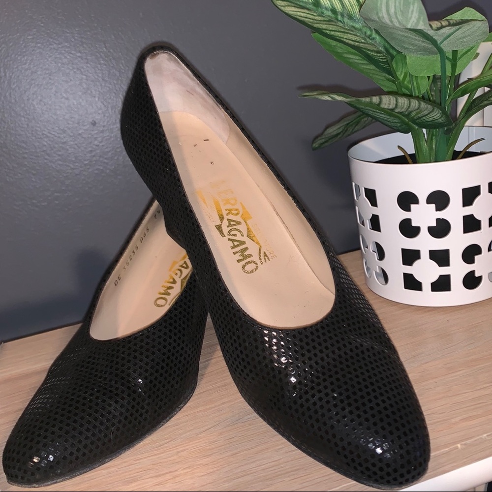 Salvatore Ferragamo Black Pumps